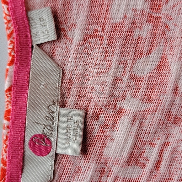 Boden SS Jersey Dress Orange w/ White Floral Print Size 6P - Picture 12 of 15